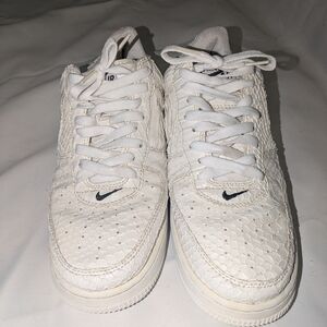 Nike White Textured Athletic Sneakers